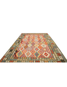 Tappeto Kilim Afghanistan marrone bianco 260x350 2