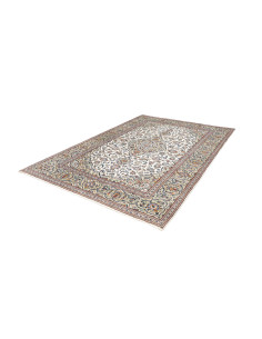 Hand Made Rug Kashan Persia 200x288 Cream Blue 2