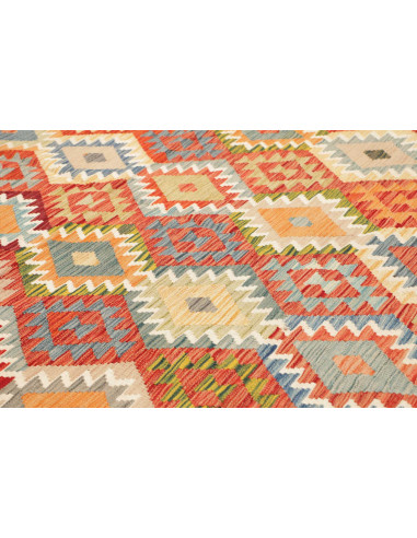 Tappeto Kilim Afghanistan marrone bianco 260x350