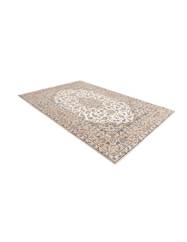 Hand Made Rug Kashan Persia 198x294 Cream Ivory