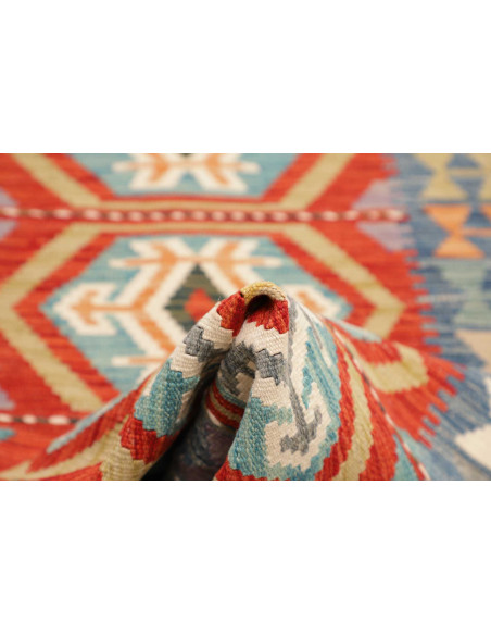 Tappeto Kilim Afghanistan marrone beige 82x252