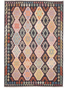 Tappeto Kilim Afghanistan 200x290 Grigio Antrac