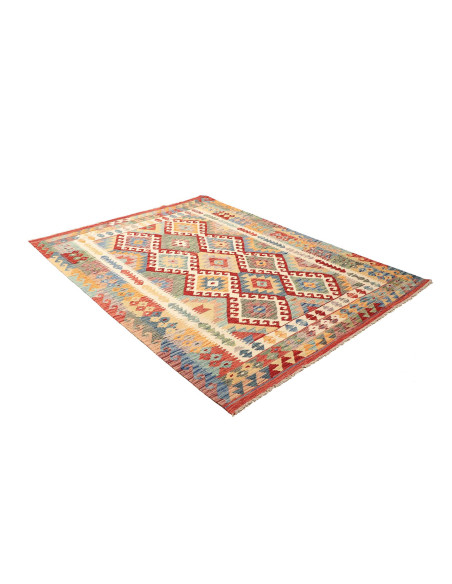 Hand Made Rug Kilim Afghanistan 171x236 Red Blu