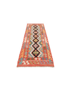 Rug Kilim Afghanistan maroon grey 79x243 2