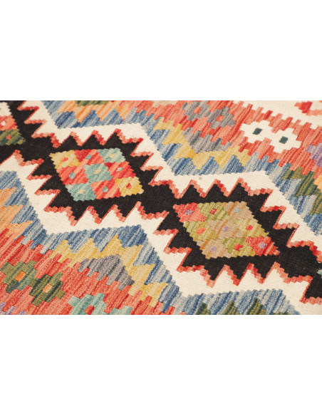 Rug Kilim Afghanistan maroon grey 79x243