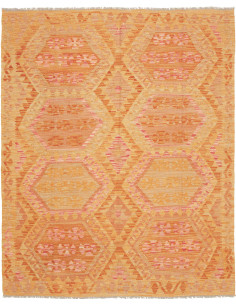 Rug Kilim Afghanistan 160x201 Orange Yellow Pin