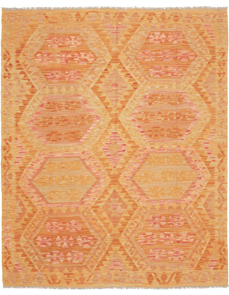 Rug Kilim Afghanistan 160x201 Orange Yellow Pin