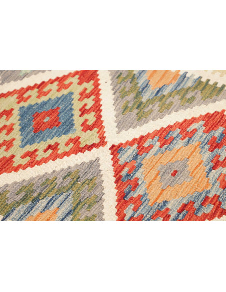 Rug Kilim Afghanistan maroon white 81x243