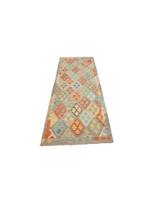Hand Made Rug Kilim Afghanistan 75x240 Grey Mul 2