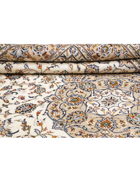 Tappeto Originale Kashan Persia 247x352 Crema B