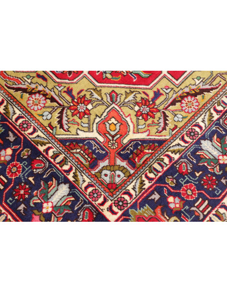 Tappeto Tabriz Persia marrone giallo 202x302