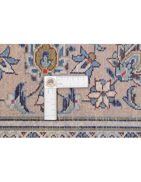 Hand Made Rug Kashan Persia 200x285 Cream White