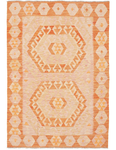 Tappeto Kilim Afghanistan 123x175 Arancio Terra