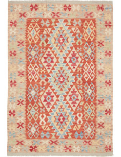 Rug Kilim Afghanistan 127x186 Terracotta Cream