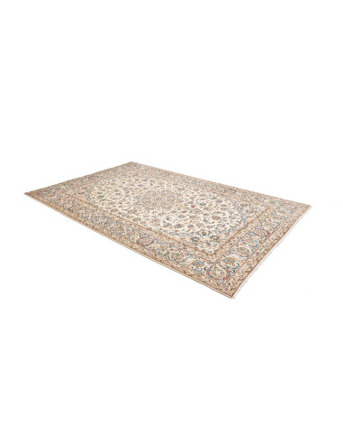 Hand Made Rug Kashan Persia 197x302 Cream Blue