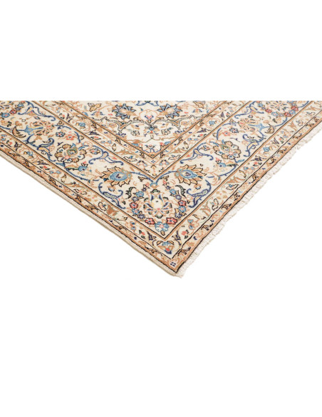 Hand Made Rug Kashan Persia 197x302 Cream Blue
