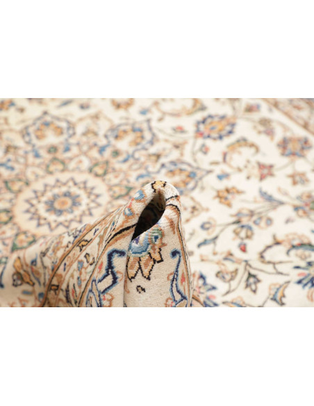 Hand Made Rug Kashan Persia 197x302 Cream Blue