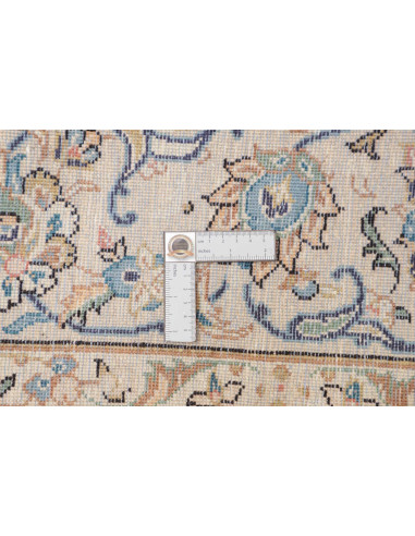 Hand Made Rug Kashan Persia 197x302 Cream Blue