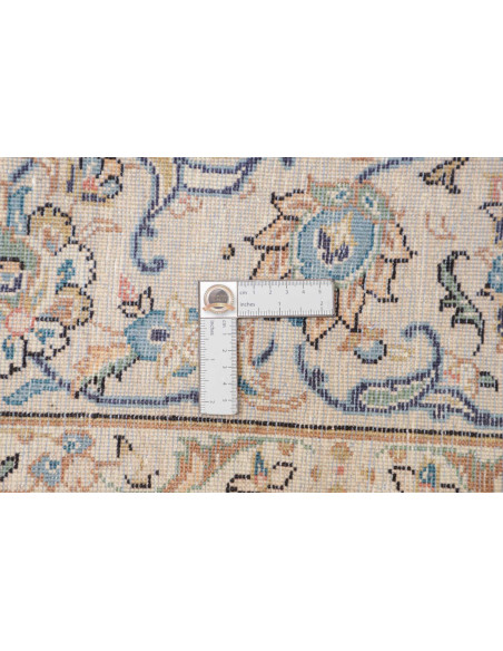 Hand Made Rug Kashan Persia 197x302 Cream Blue