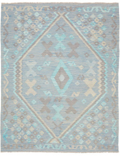 Tappeto Kilim Afghanistan 149x192 Azzurro Celes