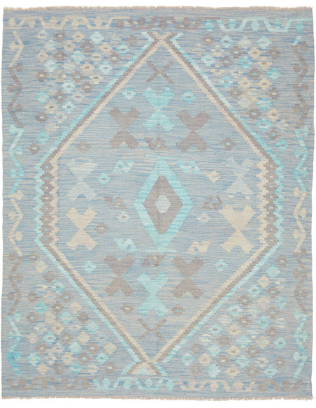 Rug Kilim Afghanistan 149x192 Sky Blue Light Gr