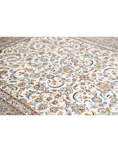 Hand Made Rug Kashan Persia 235x342 Cream Ivory