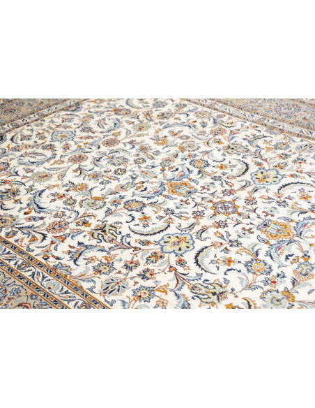 Hand Made Rug Kashan Persia 235x342 Cream Ivory