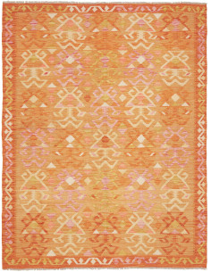 Rug Kilim Afghanistan 153x201 Orange Pink Cream