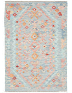 Tappeto Kilim Afghanistan 104x153 Celeste Pesca