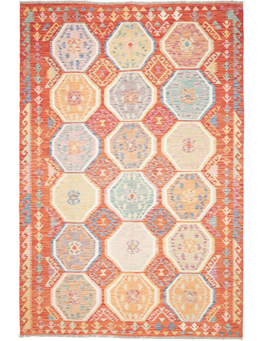 Rug Kilim Afghanistan 201x304 Terracotta Orange
