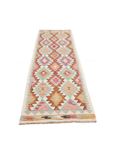 Tappeto Kilim Afghanistan beige arancione 80x296 2