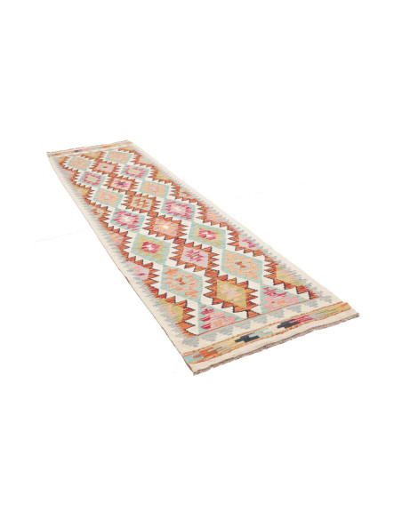 Tappeto Kilim Afghanistan beige arancione 80x296