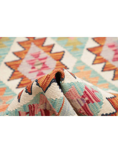 Tappeto Kilim Afghanistan beige arancione 80x296