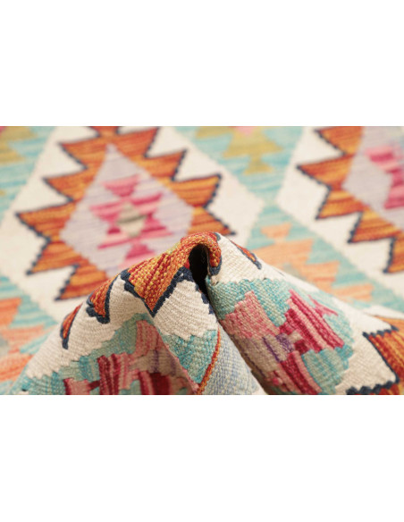 Tappeto Kilim Afghanistan beige arancione 80x296