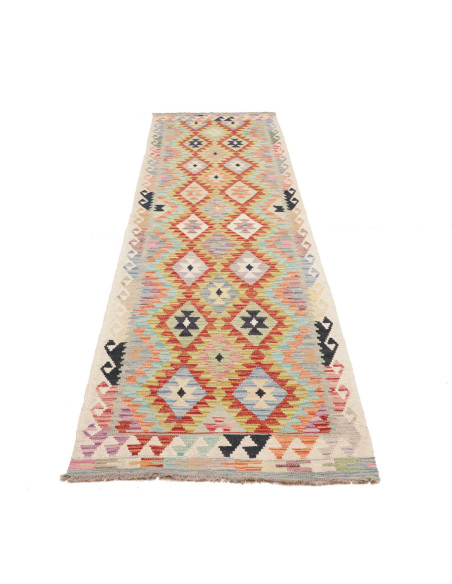 Rug Kilim Afghanistan beige white 83x295