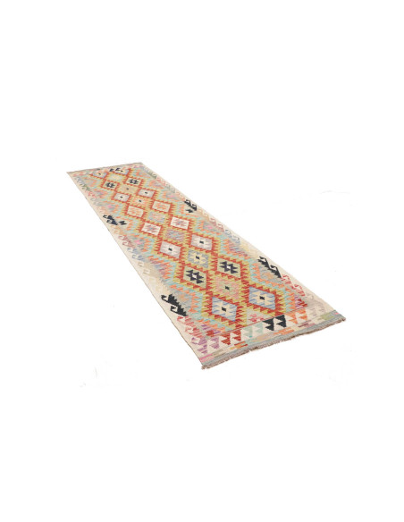 Rug Kilim Afghanistan beige white 83x295