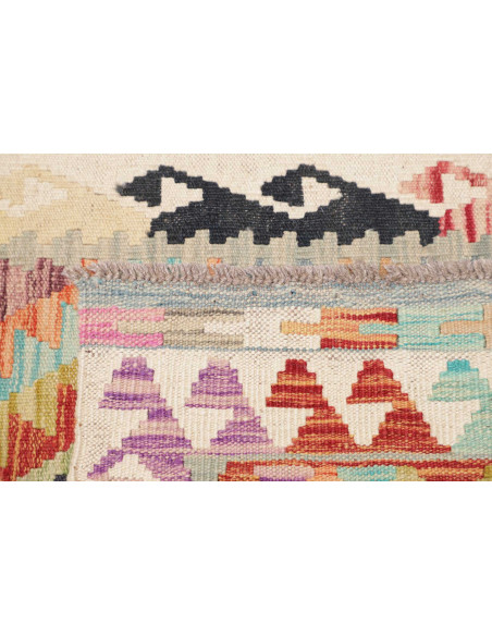 Rug Kilim Afghanistan beige white 83x295