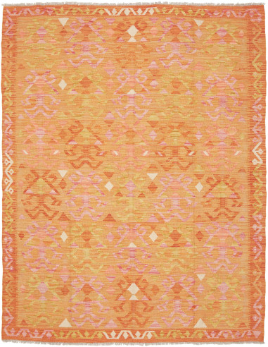 Tappeto Kilim Afghanistan 155x206 Arancio Pesca