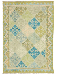 Rug Kilim Afghanistan 107x149 Light Green Olive