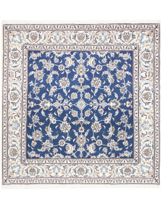 Tappeto Nain Kashmar Persia 198x202 Blu Crema A