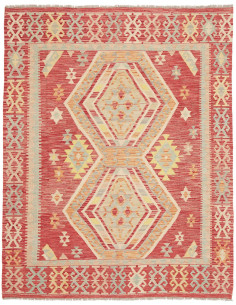 Tappeto Kilim Afghanistan 154x197 Rosso Terraco