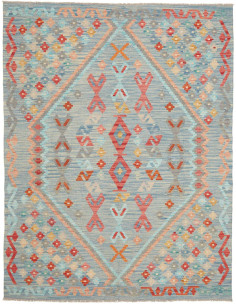 Rug Kilim Afghanistan 158x205 Sky Blue Coral Pi