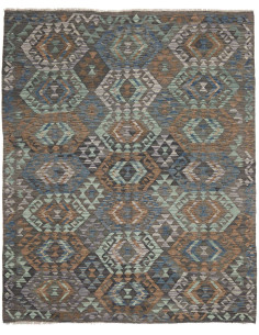 Tappeto Kilim Afghanistan 168x204 Grigio Blu Ve
