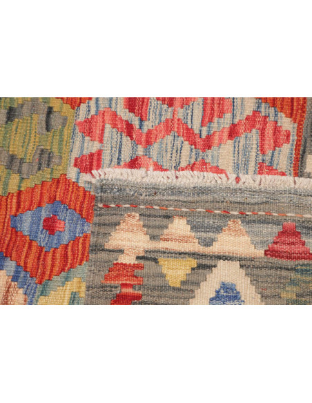 Tappeto Kilim Afghanistan marrone bianco 101x146