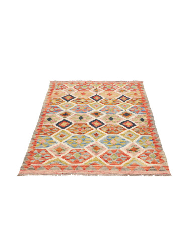 Rug Kilim Afghanistan maroon grey 99x135