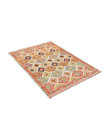 Rug Kilim Afghanistan maroon grey 99x135