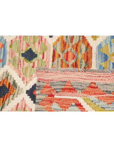 Rug Kilim Afghanistan maroon grey 99x135