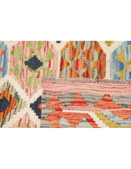 Rug Kilim Afghanistan maroon grey 99x135