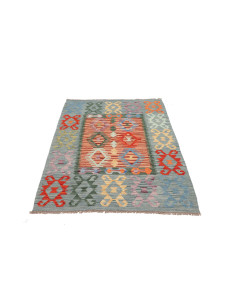 Tappeto Kilim Afghanistan azzurro marrone 104x148 2