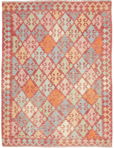 Rug Kilim Afghanistan 152x198 Brick Red Sky Blu